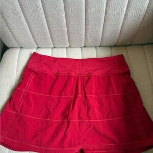 Lululemon Athletica Red Skort with Layered Design